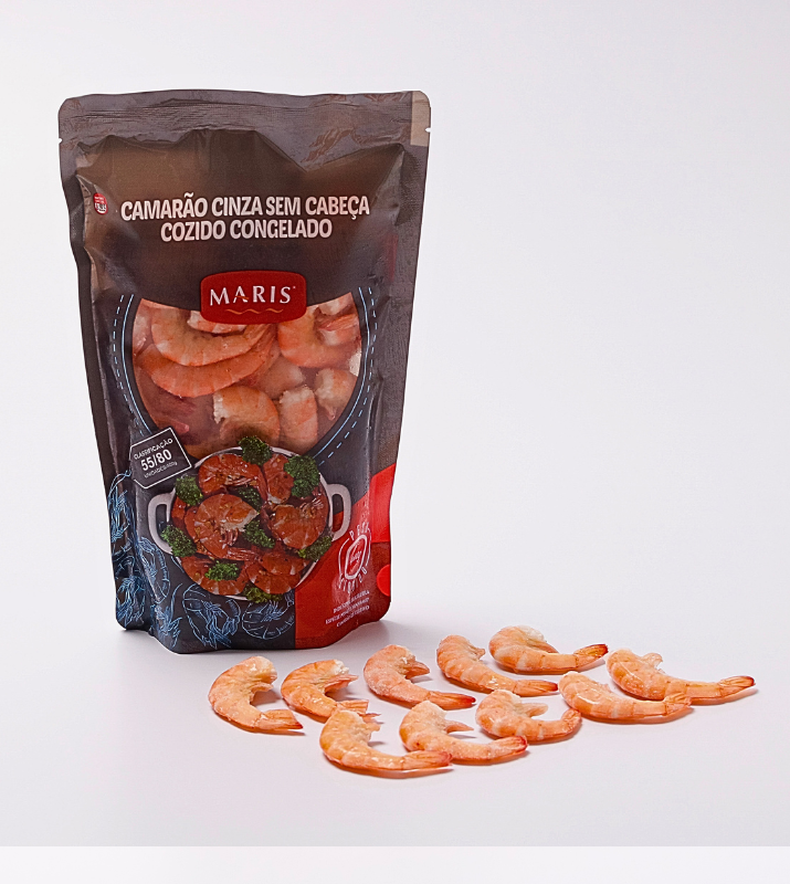 Camarao Cinza Sem Cabeca Cozido Congelado 71 90 400g