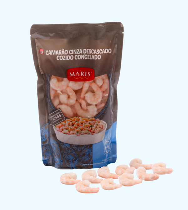 Camarão Cinza Descascado Cozido Congelado 71/90 400g