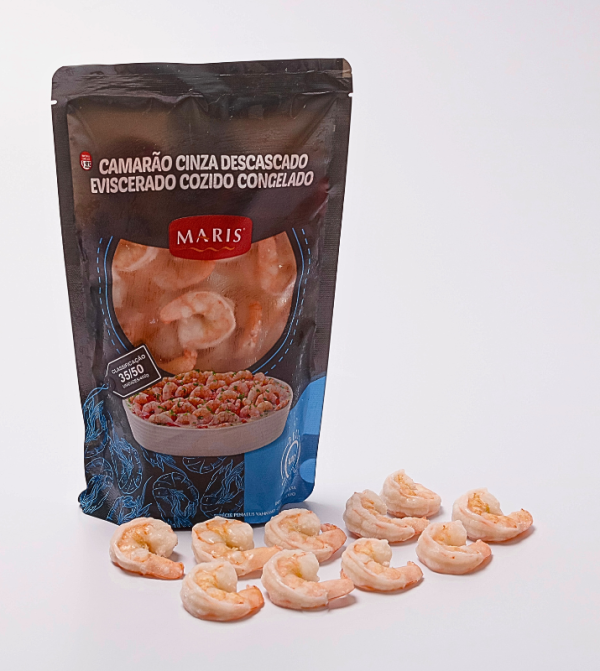 Camarão Cinza Descascado Eviscerado Cozido Congelado 36/40 400g